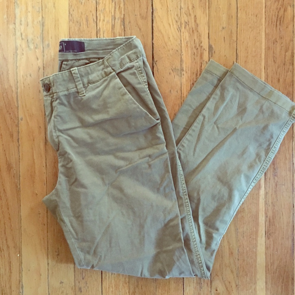GAP Girlfriend chinos, olive green